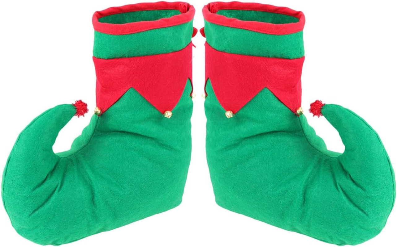 ABOOFAN 1Pair Shoes Funny Christmas Clown Shoes Bells for Holiday Parties Cosplay and Festive Photo Props Adorable Decorative Footwear for Christmas Celebrations image number 5
