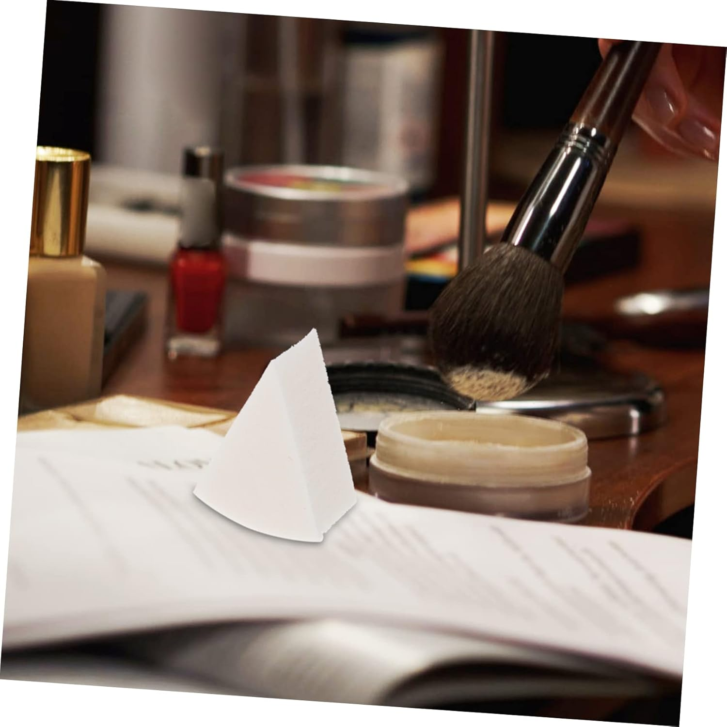 2 Sets Wedge Makeup Applicators Portable Cosmetic Sponges for Foundation and Primer Gentle Skin Compact for for Beginners and Professionals image number 3