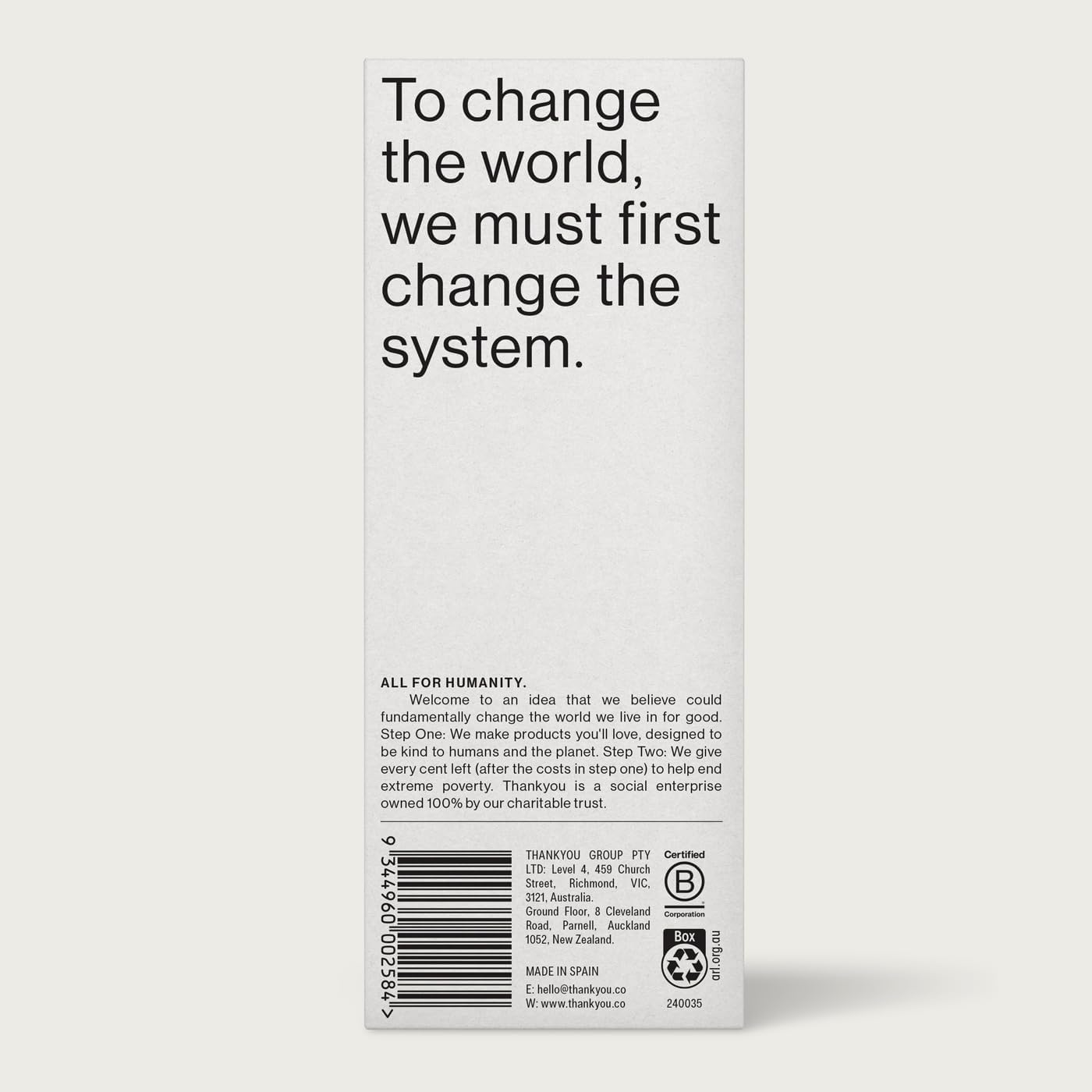 Thankyou Forever Bottle, White Aluminium. 500Ml 1X Empty Refillable Bottle with Pump image number 2