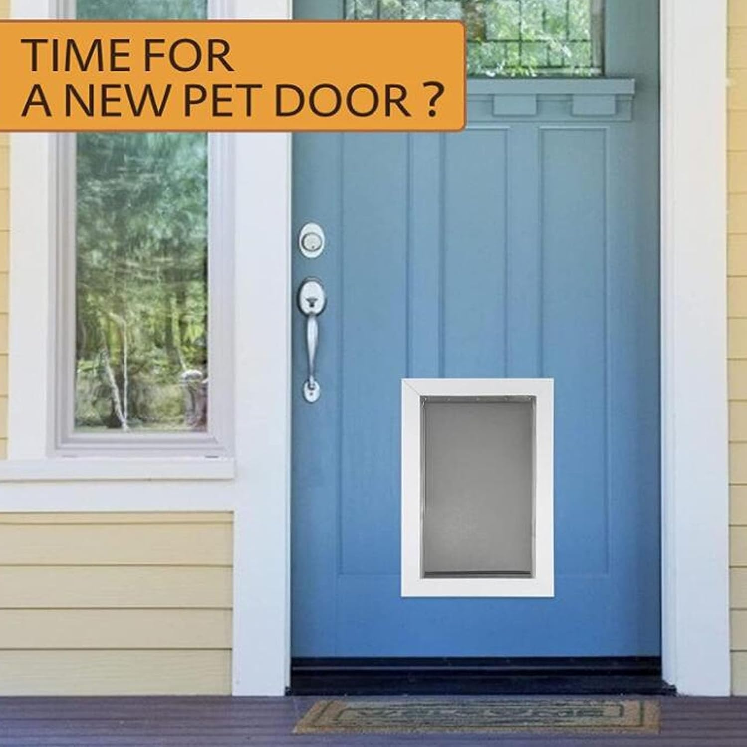 Dog Door Flap, Weather Resistant Translucent Dog Door Replacement Flap, TPU Flexible Dog Cat Door Flap, Pet Door Flap for Aluminum Glass Plastic Pet Door (L Size) image number 6