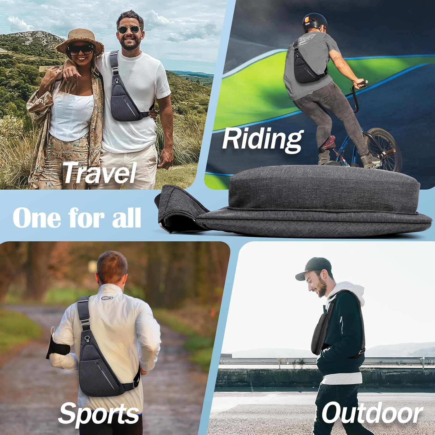 Anti-Theft Waterproof Shoulder Backpack Sling Chest Crossbody Bag image number 2