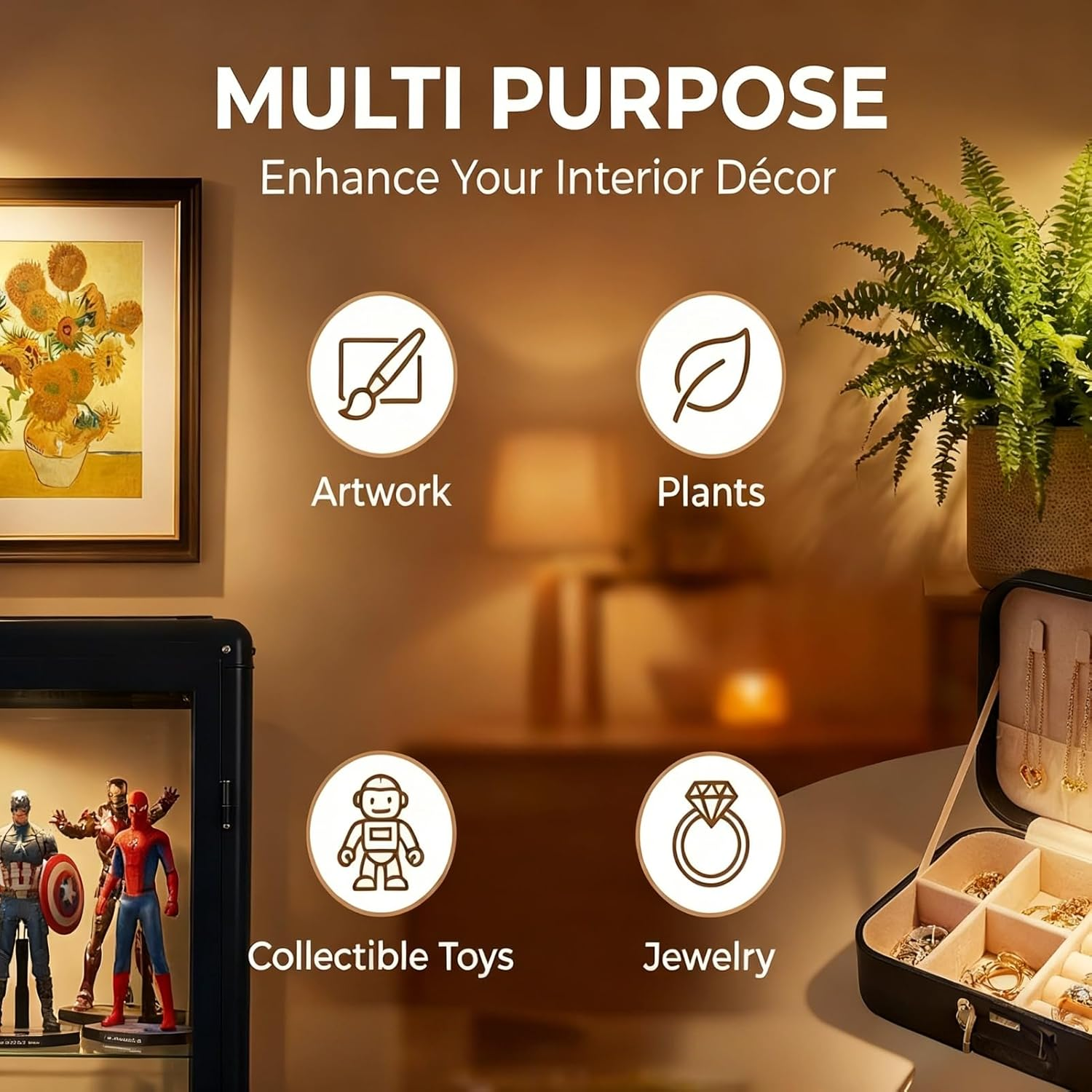 LED Display Spot Lights Mini Led Spotlights 4Pcs Dimmable LED Display Spot Lights,Usb Mini Spotlight 5V Lamp for Jewelry Showcase, Porch Entryway, Pics Wall Art (Netural Light) Building Supplies image number 4