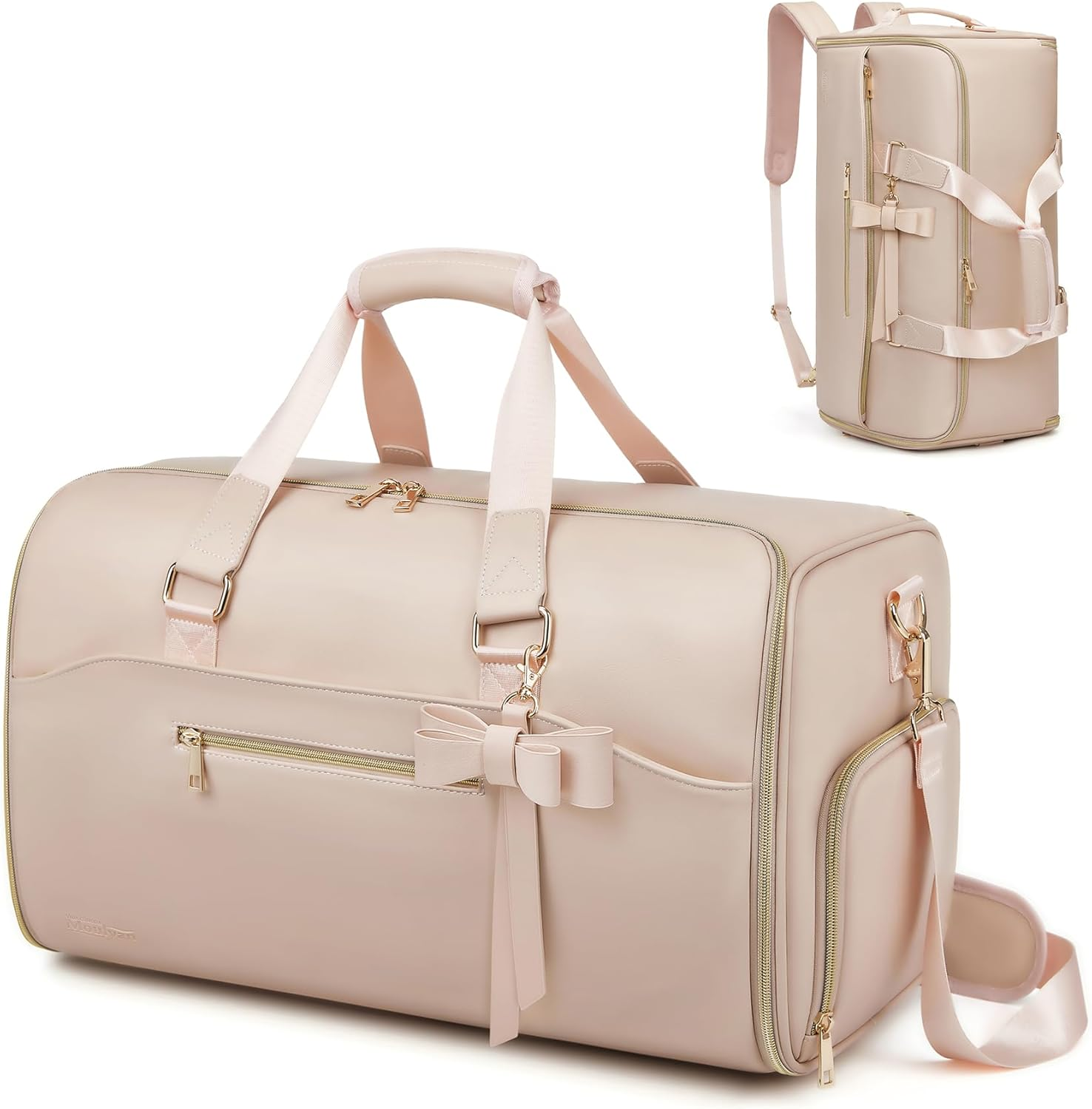 Garment Bags for Travel,Carry on Suit Bags for Men Travel,Garment Bag with Shoe Compartment,2 in 1 Waterproof Convertible Garment Bag with Shoulder Strap, Black