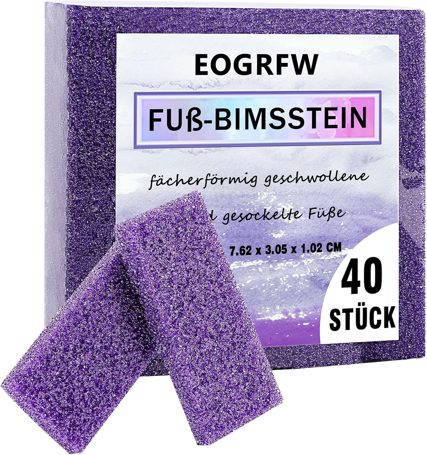 EOGRFW Foot Pumice Stone, Pack of 40 Pumice Stone Callus Remover, Double-Sided Pumice Stone for Feet, Pumice Stone Foot Care, Pumice Stone, Foot Scrubber Pumice Stone Pads for Feet, Body and Hands image number 3