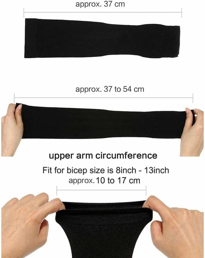 3 Pairs Cooling Sport Arm Stretch Sleeves Sun UV Protection Covers Cycling Golf - Breathable, Moisture-Wicking Stretch Fabric - Black X 2 + Grey X 1 image number 2