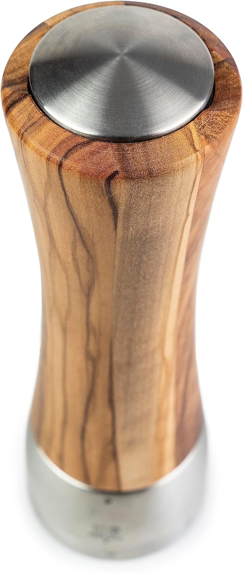 Peugeot - Madras U'Select Manual Salt Mill - Adjustable Grinder - Stainless Steel & Olive Wood, Natural - 21 Cm