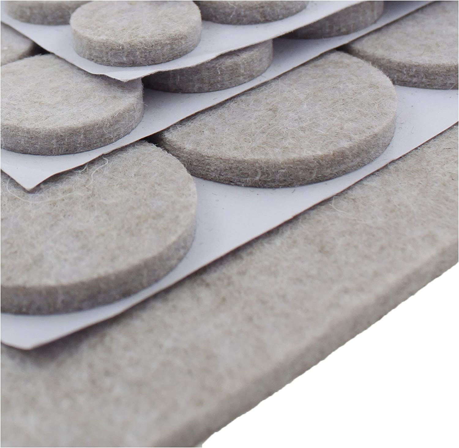 Lifeswonderful - 106Pcs Assorted Mix Pack Self Adhesive Sticky Felt Pads Floor Protectors for Furniture Feet
