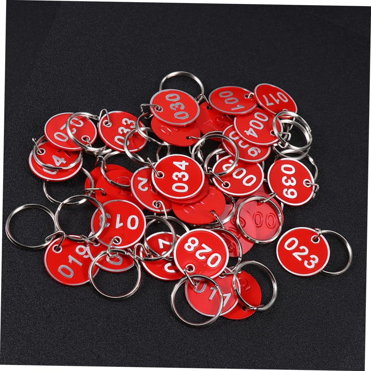 Levemolo Practical Metal Number Plates 50 Pcs Luggage Tags Number Tags for Luggage image number 4