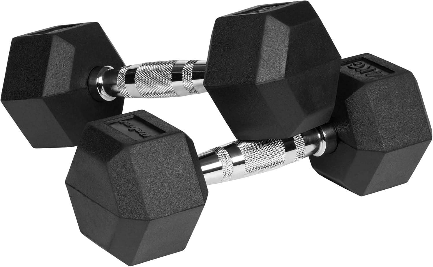 Rebel RBA-2325-04 Dumbbells Cast Iron Rubberised HEX 2 X 4 Kg