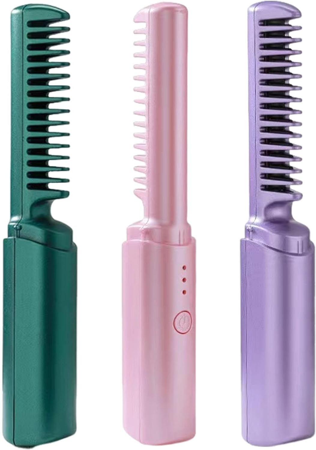 Hair Straighten Comb - Portable Hair Straightener - Styling Comb Straightener Brush - Rechargeable Hair Straightening Comb, Portable Straightener for All Hair Types