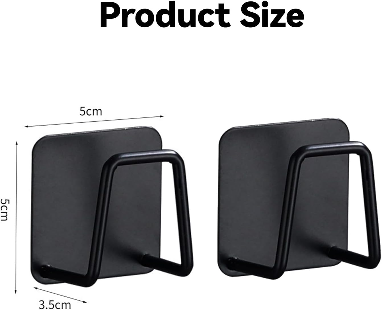 2 Pack Sponges Holders for Kitchen Cleaning, Dishwashing Sponge Drying Hooks under Sink Caddy Hanging Organizer Accessories (Black) image number 5