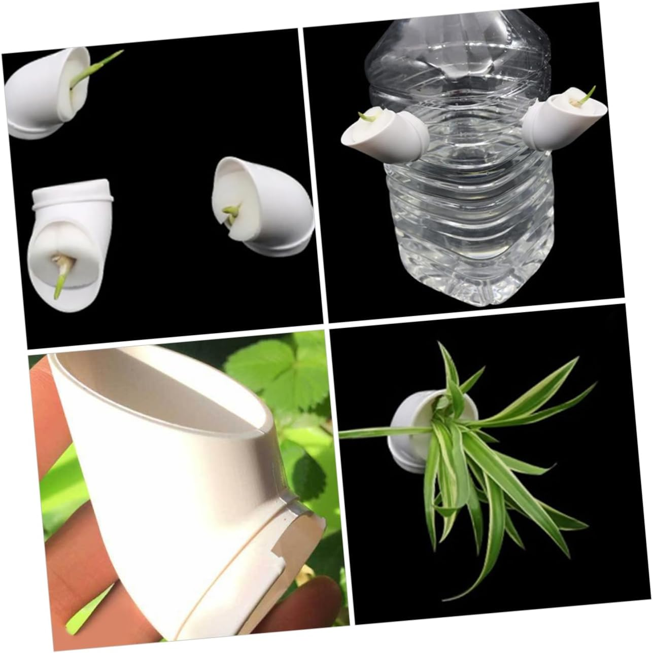 GAROZATION 10Pcs Hydroponic Tower Nursery Cups Mesh Plastic Planting Cups for Indoor and Outdoor Soil-Free Gardening with 38Mm Hole Diameter Suitable for Seedlings and Small Orchids image number 5