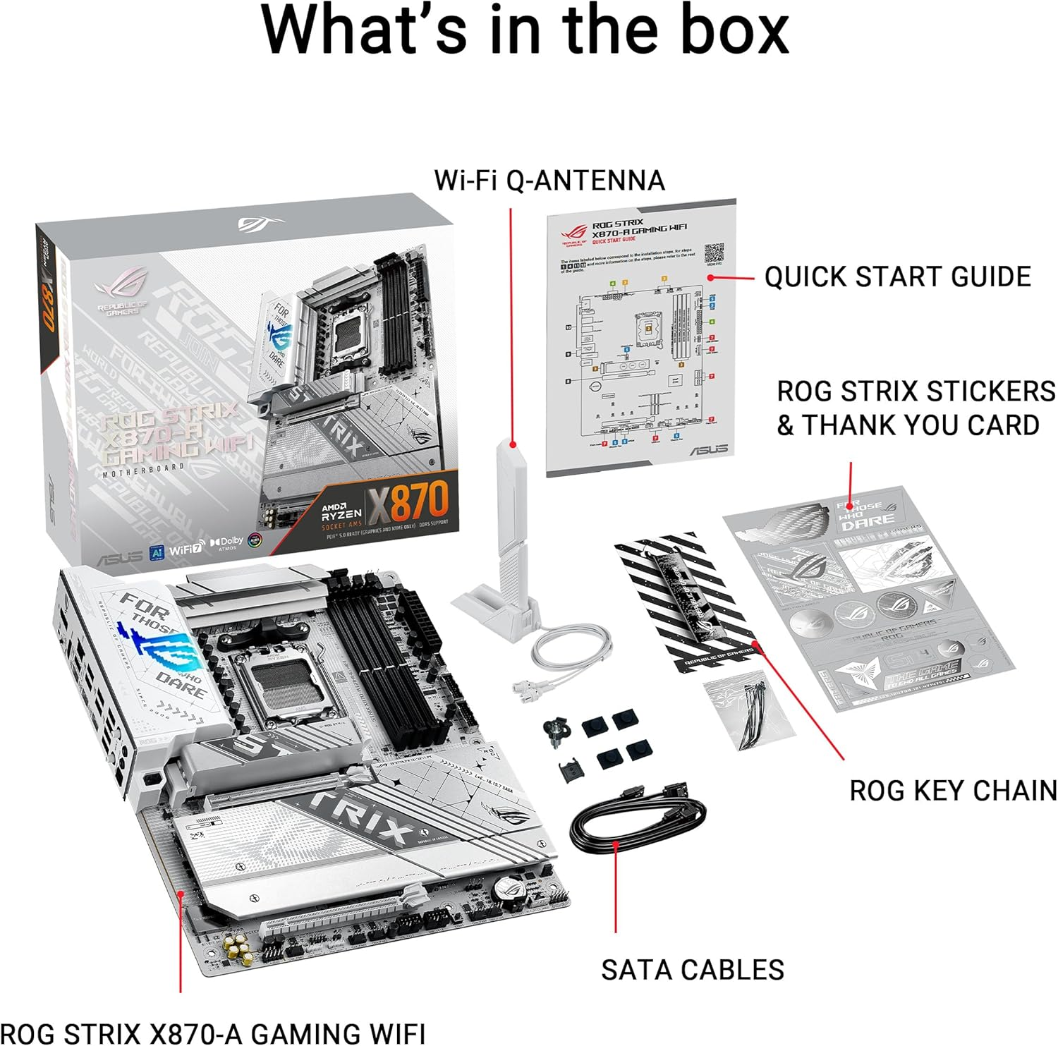 ASUS ROG Strix X870-A Gaming Wifi, AMD ATX Motherboard, 16+2+2 Power Stages, DDR5 Slots, Four M.2 Slots, Pcie 5.0 with Full Support for Next-Gen Gpus, Wifi 7, USB 20Gbps W/Pd 3.0 up to 30W image number 4