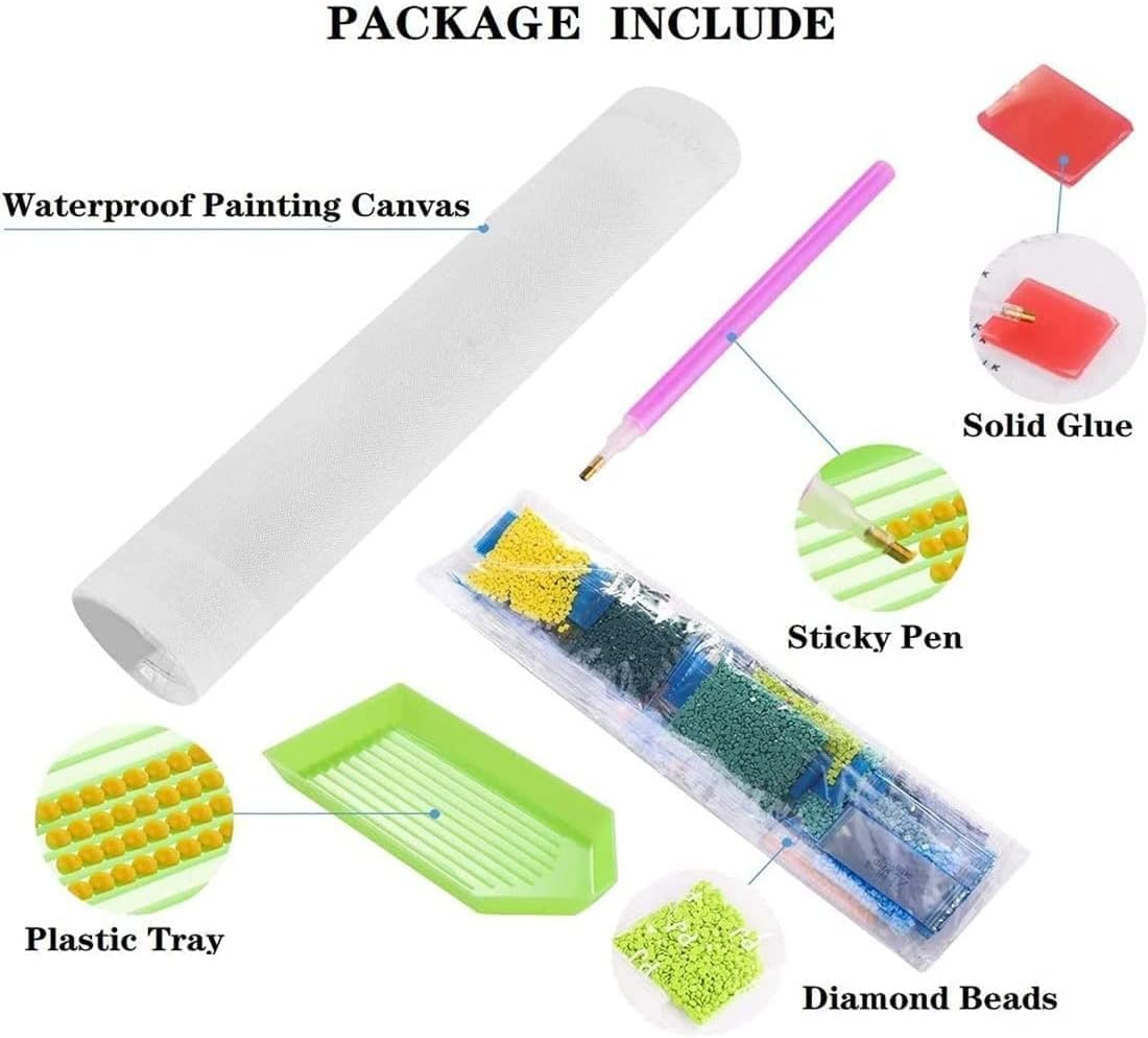 LFMU 6 Pack Diamond Painting Kits for Adults,Full round Drill Diamond Painting Abstract Landscapes DIY 5D Diamond Art Craft for Home Wall Decor Gift (12X16Inch) DP image number 2