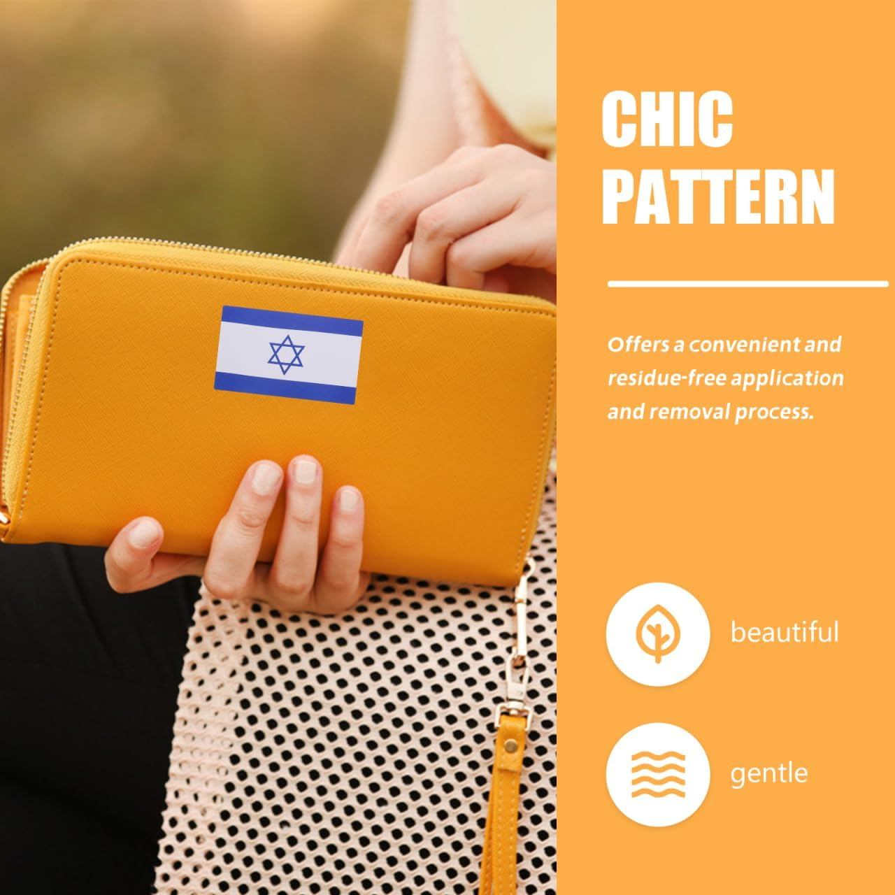 Operitacx Israel Flag Stickers Weatherproof Self Adhesive Patriotic Labels for Journals Scrapbooking Water Bottles Car Decals