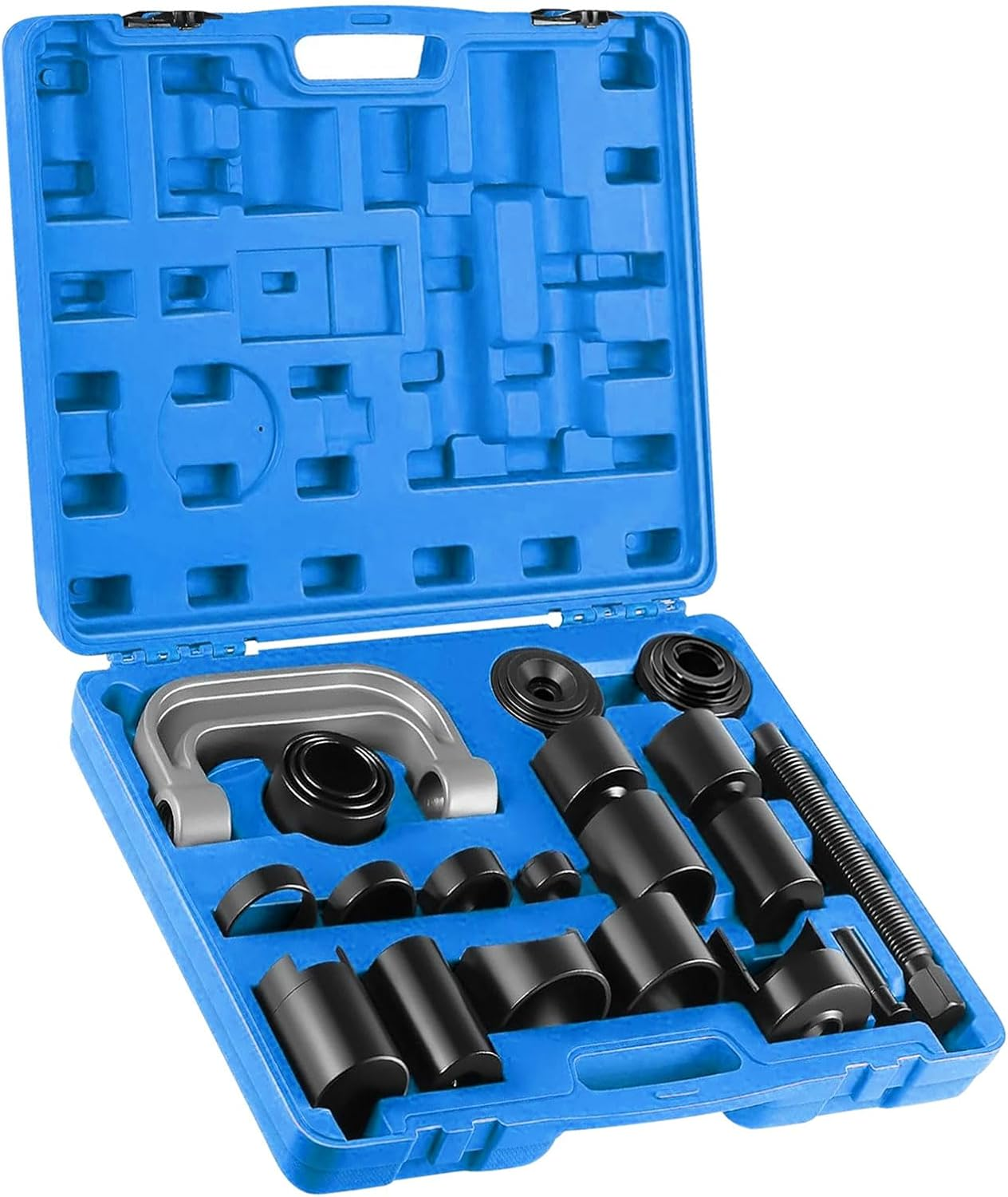 21PCS Master Ball Joint Press Kit, Ball Joints Upper and Lower Kit Ball Joint Removal Tool, U Joint & Brake Anchor Pin Press Kit, C Frame Bushing Press Set for Most 2WD and 4WD Cars and Light Trucks image number 3