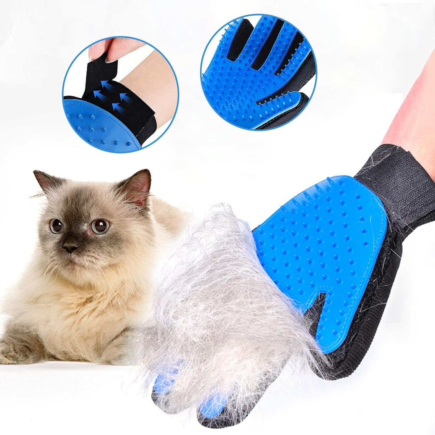 Proxima Direct 6 in 1 Dog Grooming Scissors Kit with Straight & Thinning Scissors, Nail Clipper, Grooming Comb, Grooming Glove, Travel Pouch Organizer, Haircut Nail-Care Set for Pets Dogs and Cats image number 3