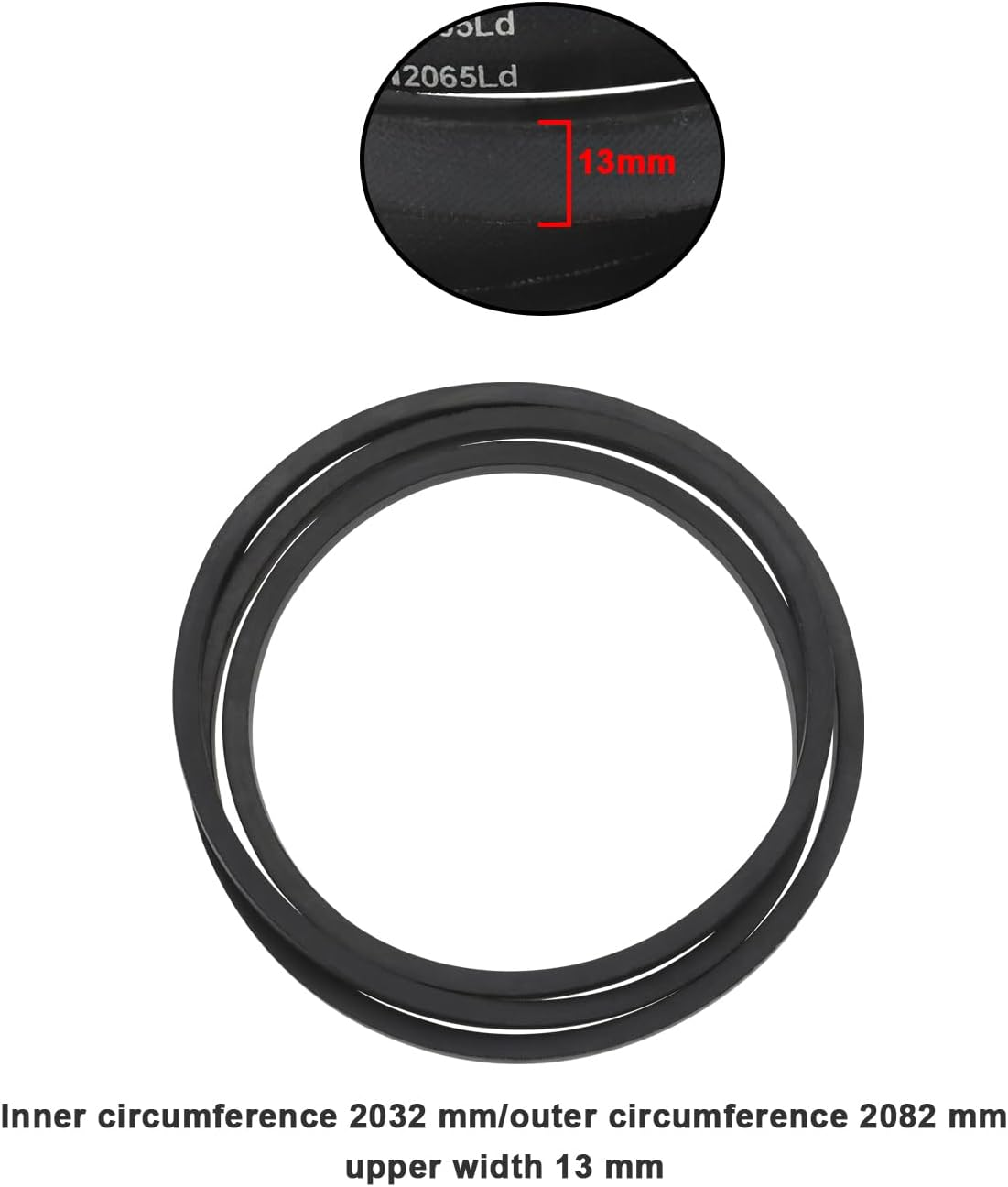 Ecsing 2032Mm Lnside Length Lawn Mower V-Belt 13 Mm Width Centre Pulley Stack to Deck Belt OE 535411901/531006096/594978001 Compatible with Husqvarna Rider 155 AWD/15V2 image number 4