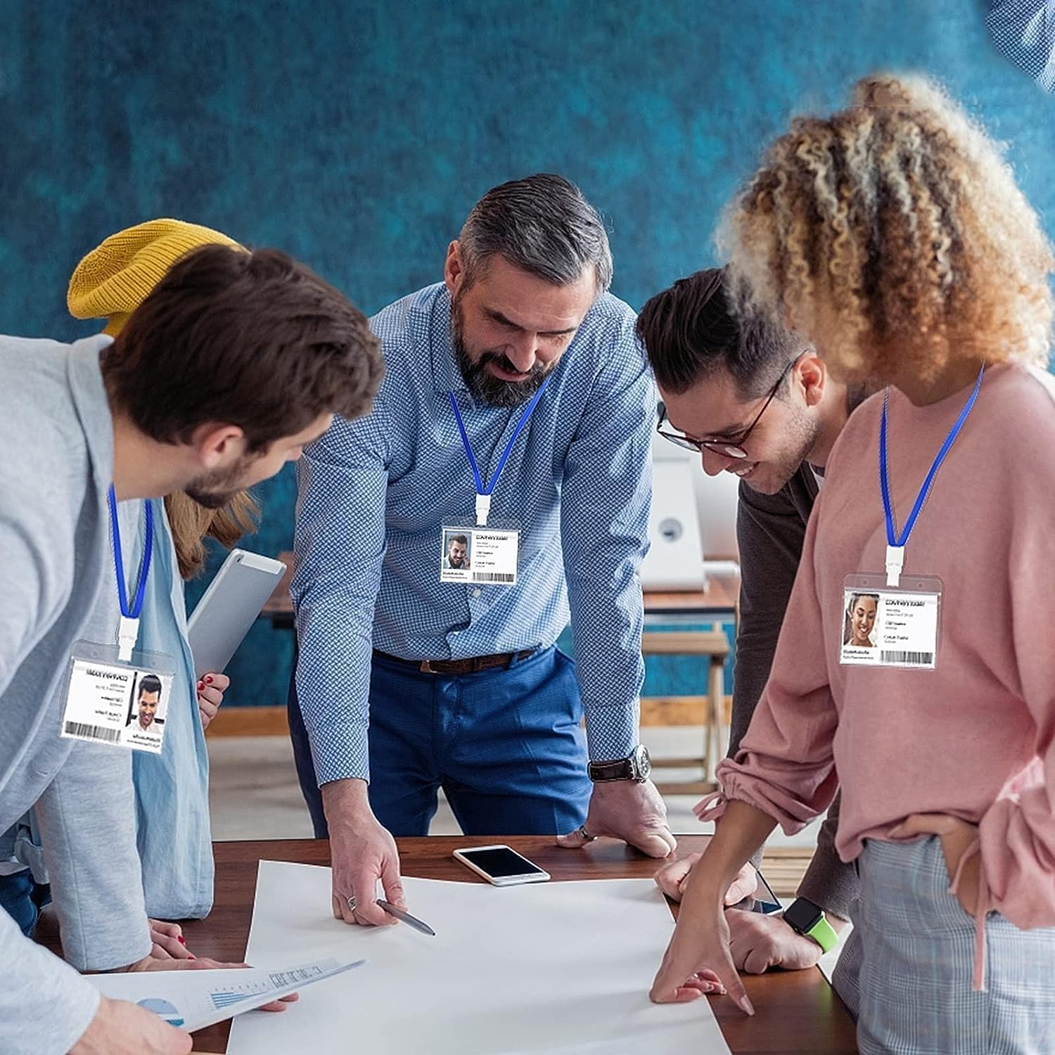 ID Card Holder, 50 PCS Horizontal Clear Plastic Badge Holder with Waterproof Resealable Zip, Name Tag Holder for Multiple Cards image number 6