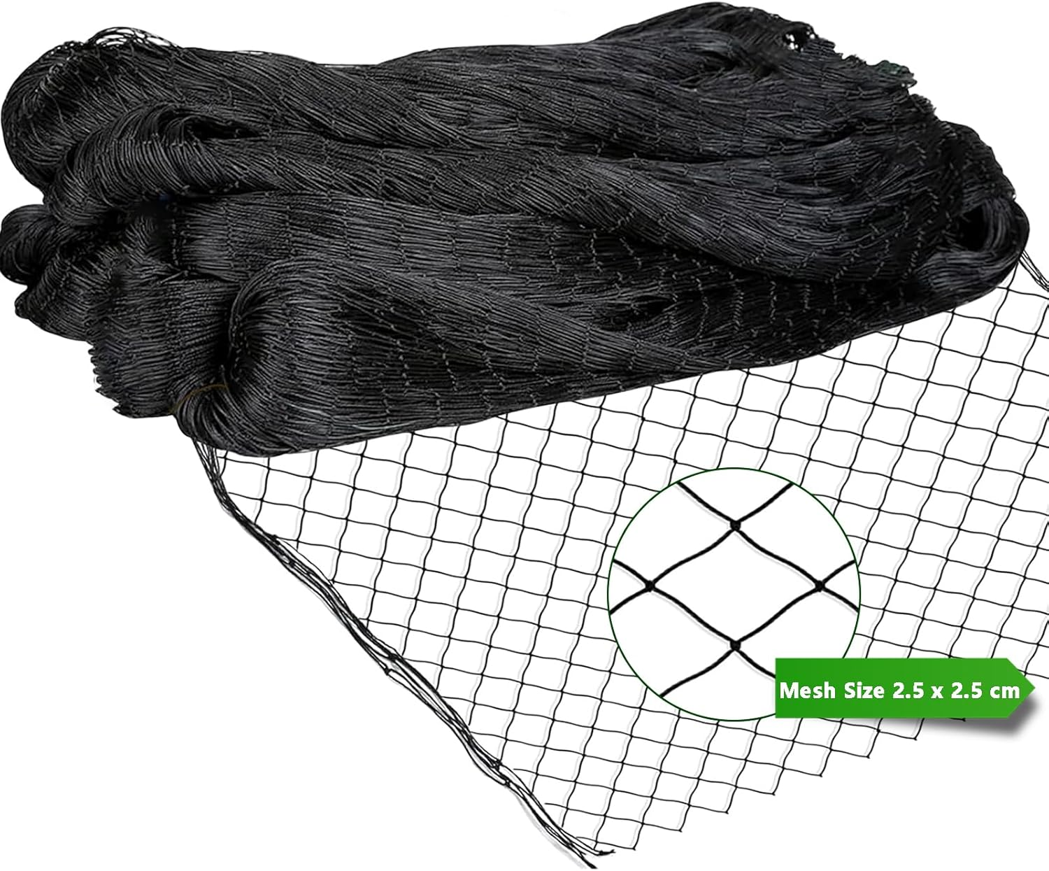 10 M X 10 M Bird Protection Net, Bird Net, Black, Tear-Resistant Plant Net for Chicken Enclosures, Aviary Net for Protects Fruit Trees and Vegetables from Bird Eating (Mesh Size 2.5 X 2.5 image number 3