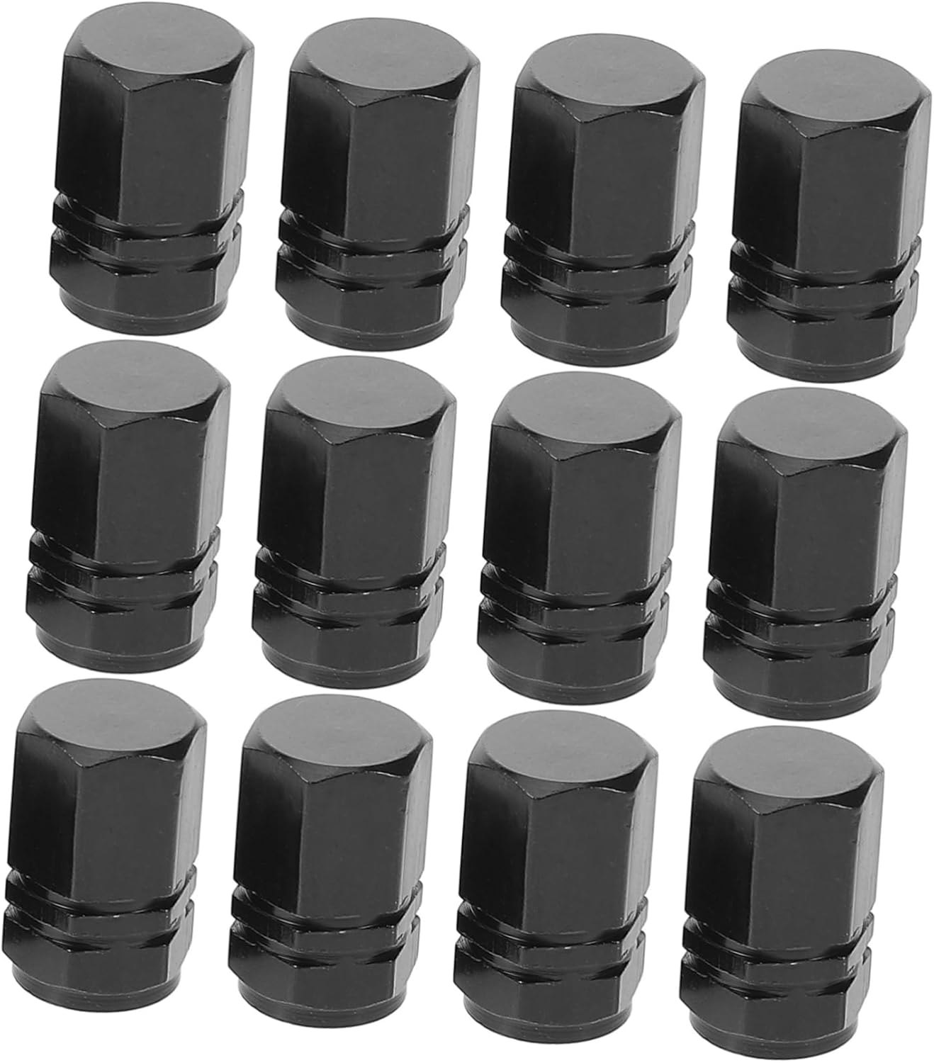 ULTECHNOVO 24Pcs Car Tire Valve Caps Black Tyre Air Nozzle Caps Valve Stem Covers for Cars Vehicles Universal Wheel Stem Protection image number 5