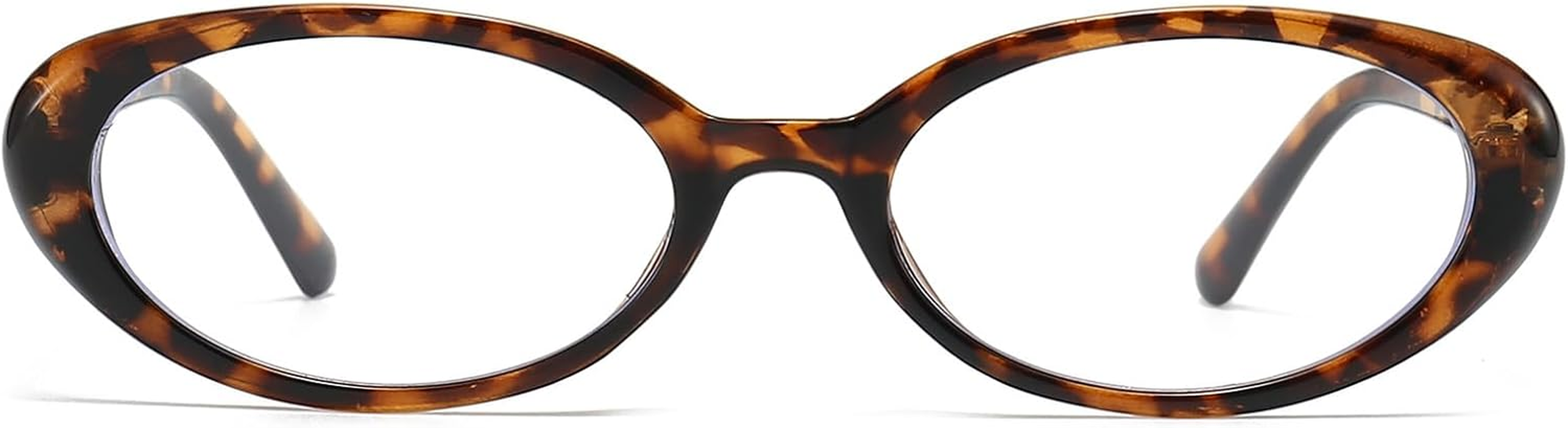 LJCZKA Oval Blue Light Blocking Glasses for Women Men Retro Small Oval Frame Glasses Fashion Computer Gaming Eyeglasses