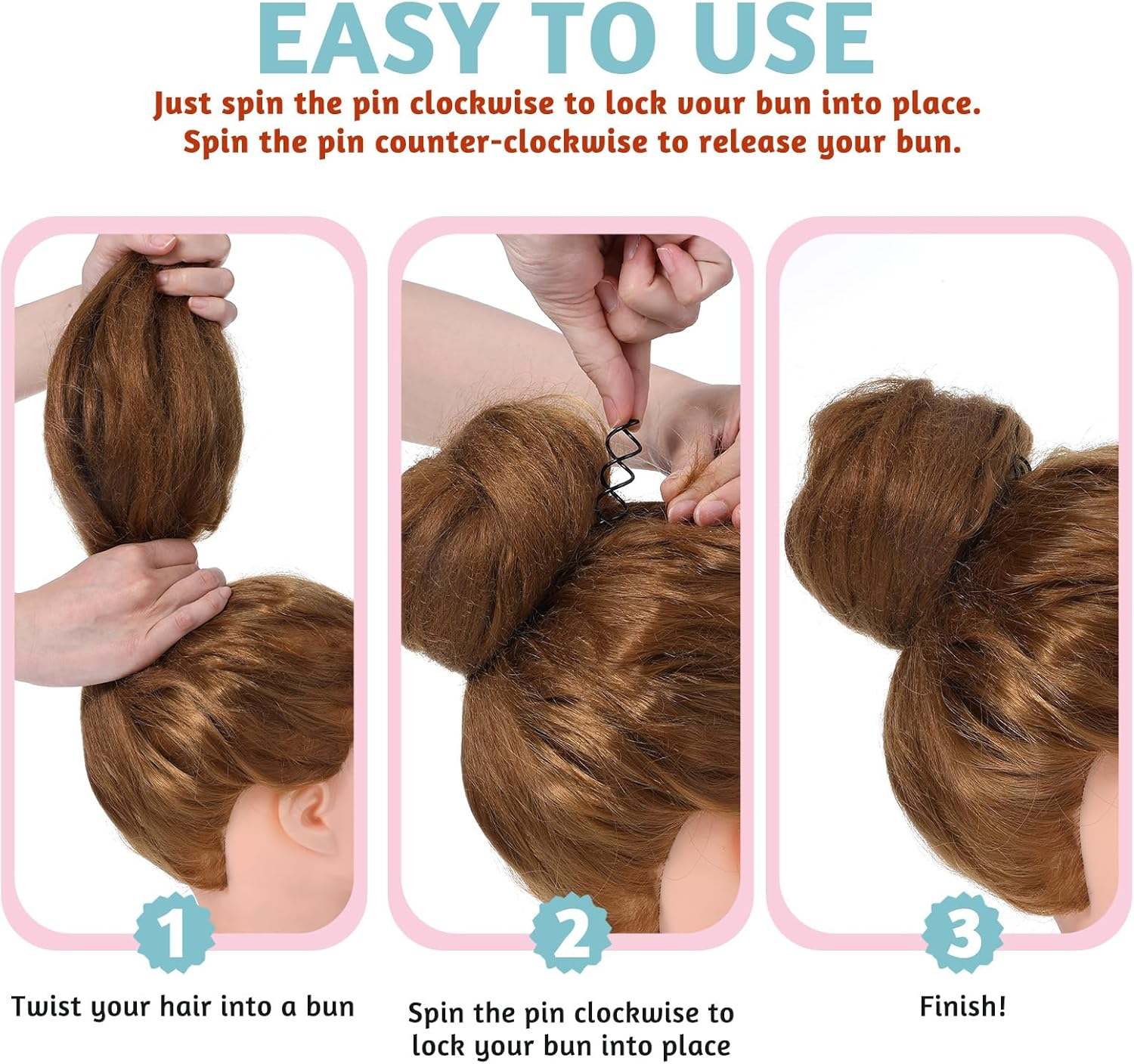 Qianyu 25 Count Mini Spiral Twist Hair Pins Small Reusable Non Slip Secure Hold Bobby Pins Clips for Updos Non-Scratch Metal round Tips Hair Clips Suitable for Kids Girls and Women All Hair Types image number 2