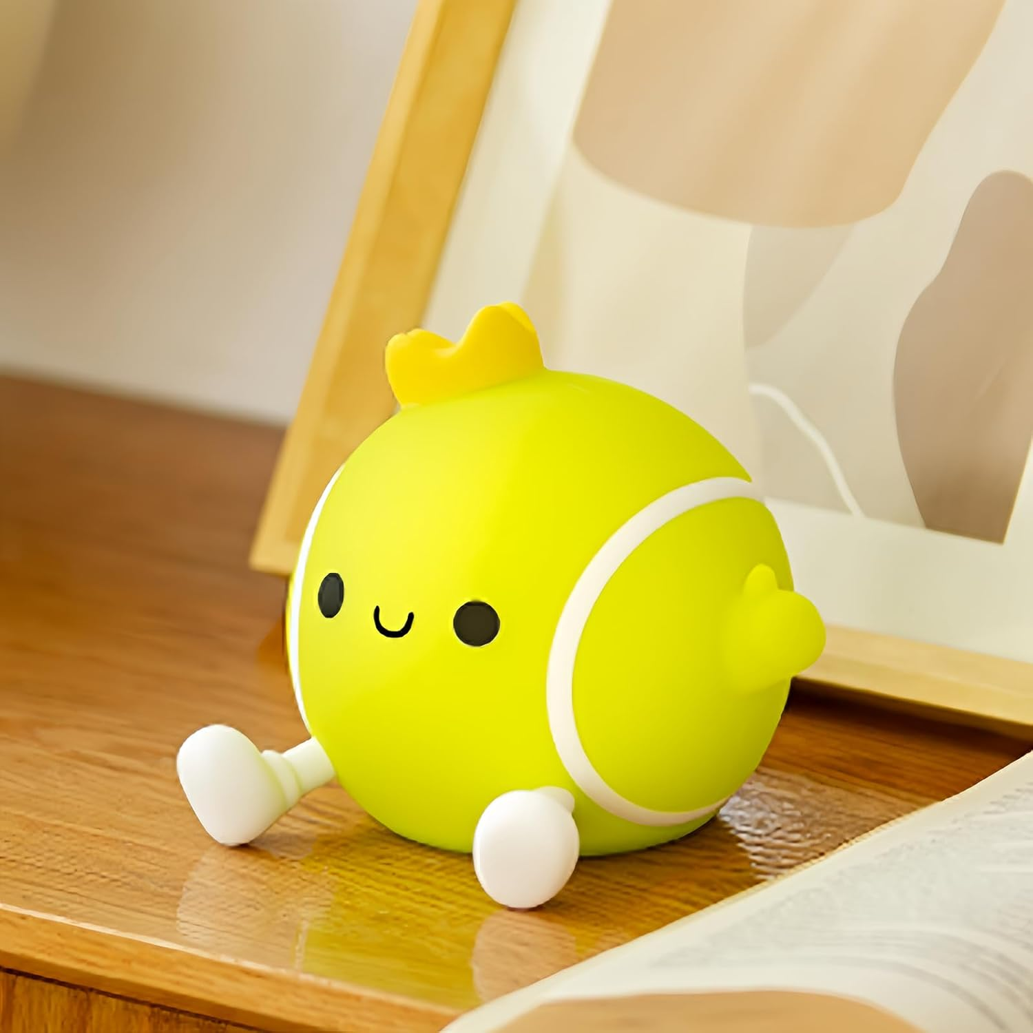 QANYI Tennis Night Light,Rechargeable Small Lamp Dimmable with Soft Touch,Tennis Party Favors Accessories Stuff Decorations,Birthday Valentines Tennis Players Teams Sport Gifts for Girls Friends Women image number 5