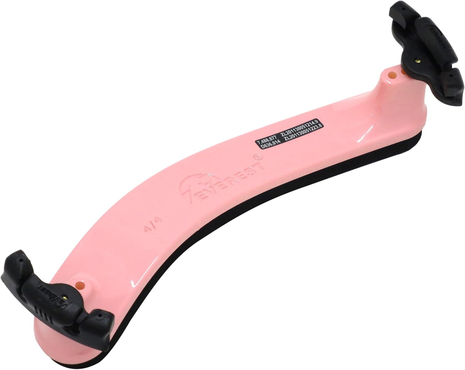 Everest Light Pink Spring Collection Size (4/4) Violin Adjustable Shoulder Rest