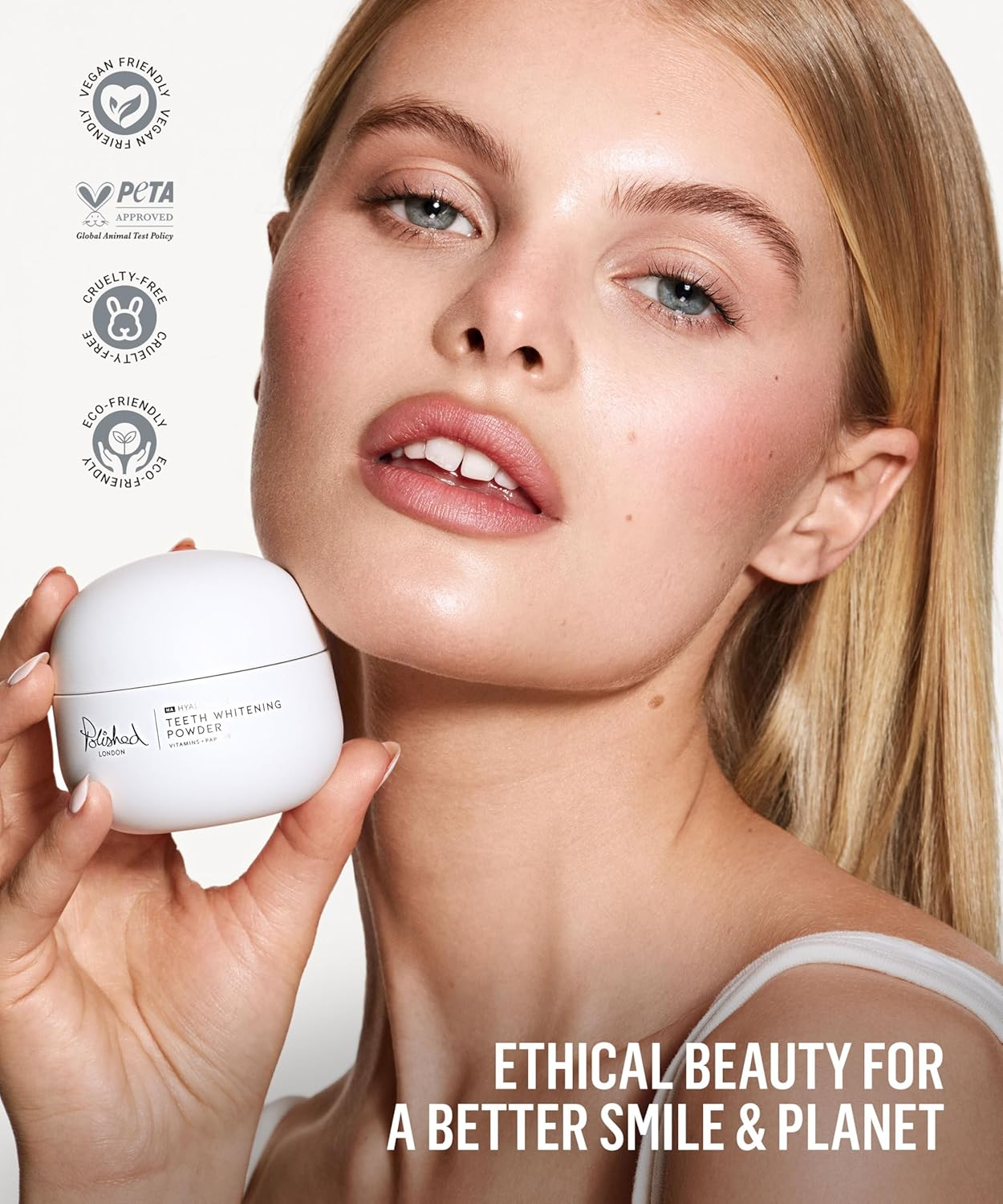 Hyaluronic Teeth Whitening Powder - Dentist-Formulated Teeth Whitener, Enamel-Safe Oral Beauty Innovation - Teeth Whitening & Teeth Stain Remover - Fresh Mint Flavour - 6-Month Supply