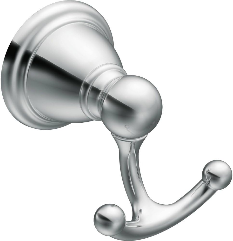 Moen YB2203CH Brantford Double Robe Metal Hook, Chrome