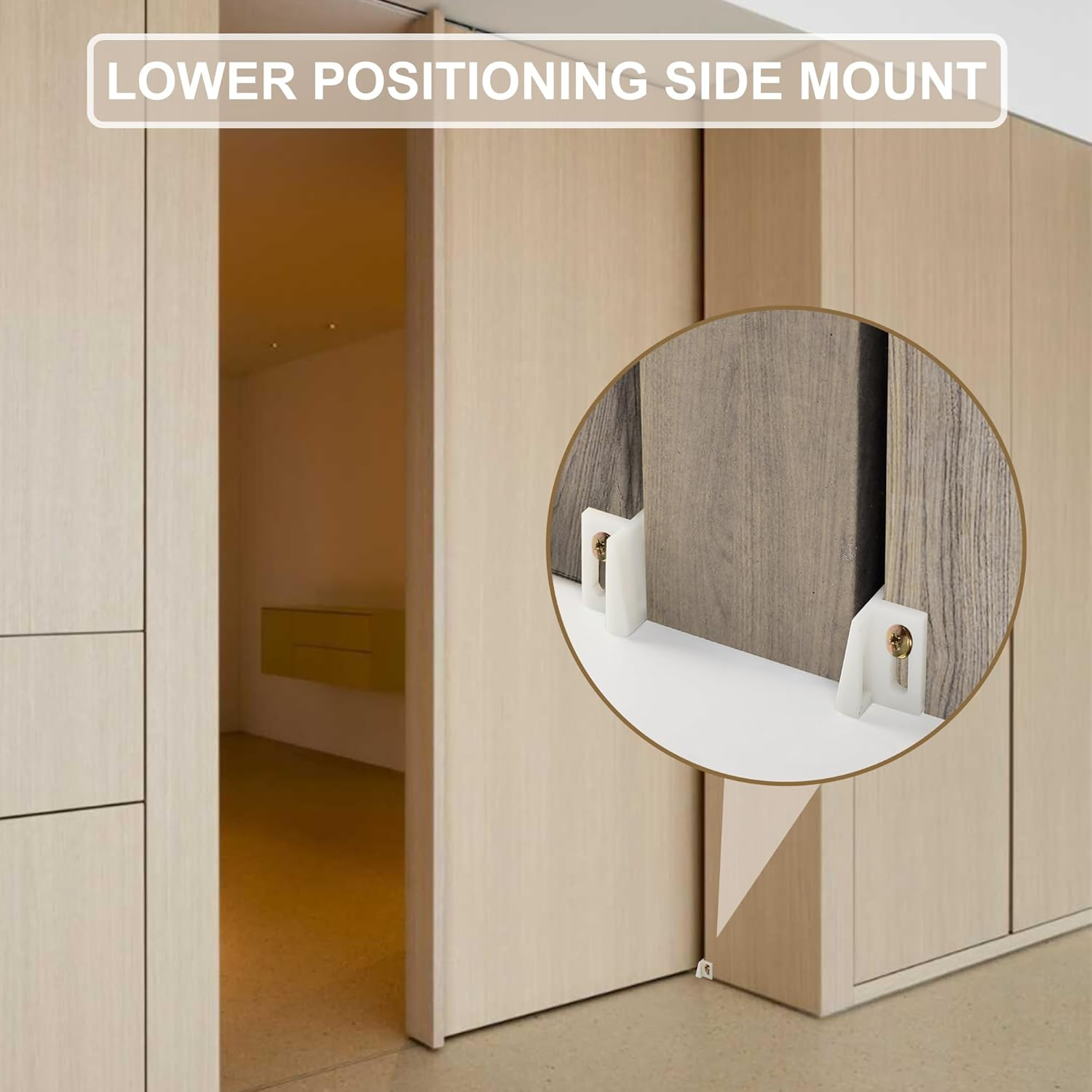 Maxxgeek Sliding Pocket Door Top Hanger Rollers Fit Johnson Part #1125 & #1500 Hardware Kit, 1'' Nylon Ball Bearing Wheels, 200Lbs Weight Capacity, 2 Pack image number 5