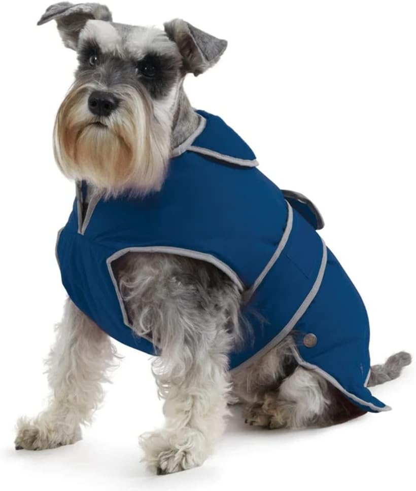 Ancol Muddy Paws All Weather Stormguard Dog Puppy Coat Chocolate - Waterproof Pet Jacket - Fleece Lining and Chest Protector - Elasticated Neck & Leg Straps - 25 Cm Length up to 43 Cm Girth - XS image number 4