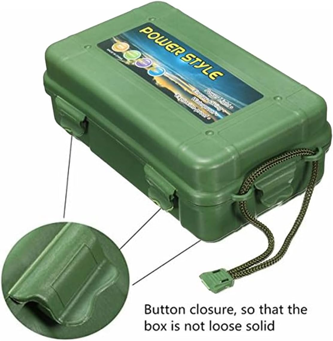 AIMALL Hard Plastic Flashlight Storage Case Army Green Waterproof Shockproof Box with Foam Liner for 6.8In/7.6In/8.2In/10In Lights Outdoor Tactical Use image number 3