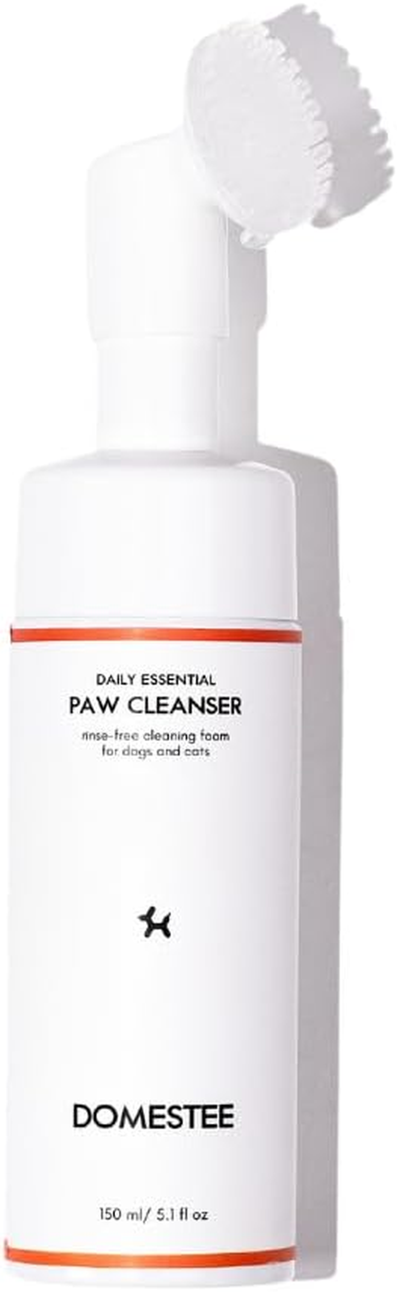 DOMESTEE Dog Paw Cleaner | Gentle & Ph-Balanced | Dog Paw Wash for All Breeds | Nourishing Formula with Aloe Vera | Portable & Easy-To-Use | Paw Cleaning Foam with Silicone Brush - 5.1 Fl Oz image number 2
