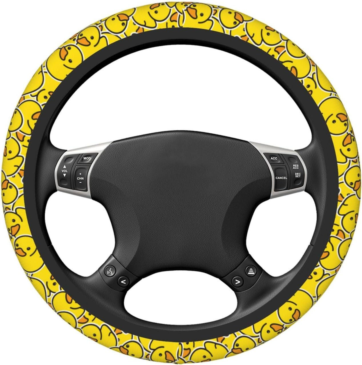 Duck Cartoon Cute Yellow Steering Wheel Cover for Women Men Girls Car Accessories Decor Anti-Slip Neoprene Auto Steering Wheel Covers Protector Universal 15 Inch - 1 image number 3