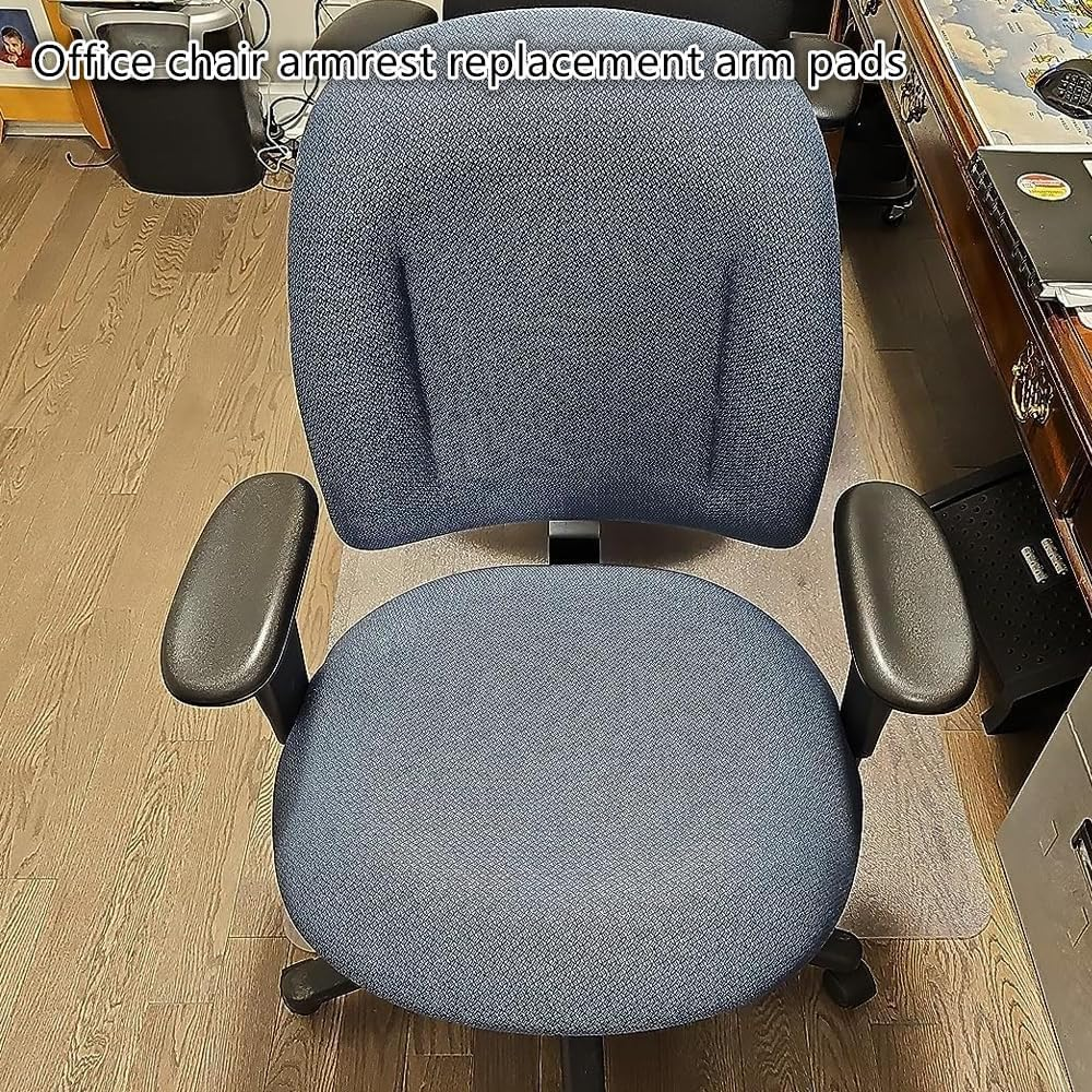 1 Pair Office Chair Armrest Replacement Pads, Universal Office Chair Arm Pads,10Inch, with Screws and Wrench （Black ） image number 1