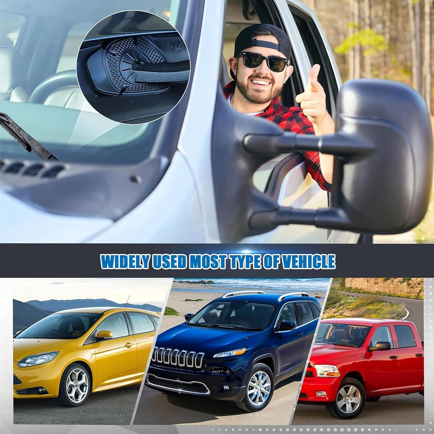 2PCS Silicone Windshield Wiper Arm Hole Protector Cover,Front Wiper Protective Guards Prevents Blockage,Wiper Dust Jacket Anti-Leaf Universal for Most Cars,Auto Exterior Accessories image number 5