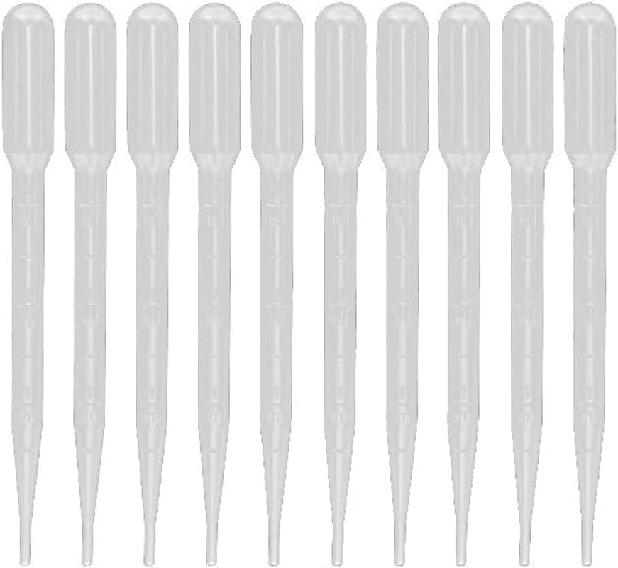 LYSAIMG 200 Pcs 3Mlclear Transfer Pipettes,3Mlclear Dropper,Liquid Transfer Pipette Dropper Measuring Pipettors for Essential Oils or Laboratory Kitchen Bar