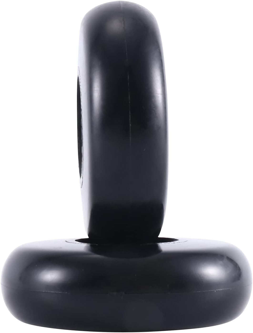 Lyaciomn 55Mm X 18Mm Luggage Suitcase Replacement Wheels, PU Swivel Caster Wheels Carbon Steel Bearings Repair Kits Black image number 4