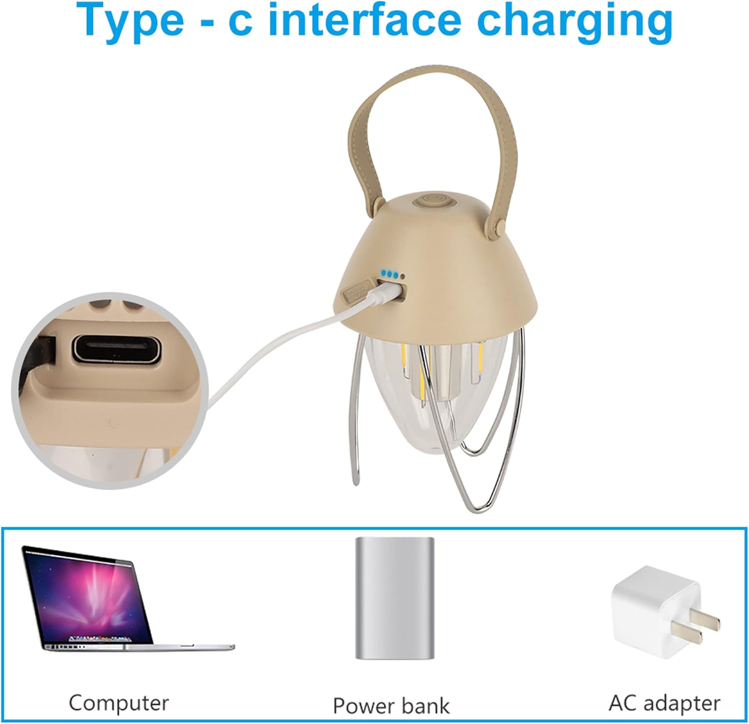 2Pack Vagocom LED Rechargeable Camping Light,Warm White Light/White Light Tent Lamp Lantern Awning Torch with Hook for Camping,Home Power Failure Outages,Emergency,Outdoor,Hiking,Reading,Fishing