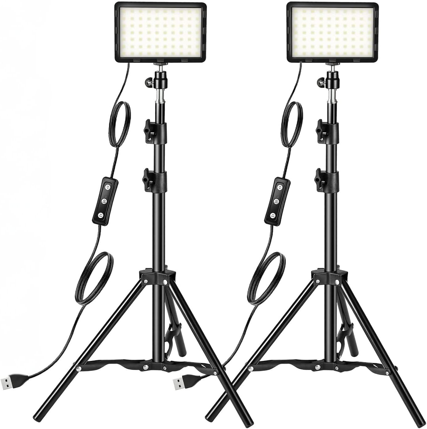 Studio Lighting Kit, 70 LED Dimmable Video Light with Color Filters for Photography, Streaming, Youtube Tiktok, Gaming, Conference, Portrait Shooting, Desktop Recording. image number 2