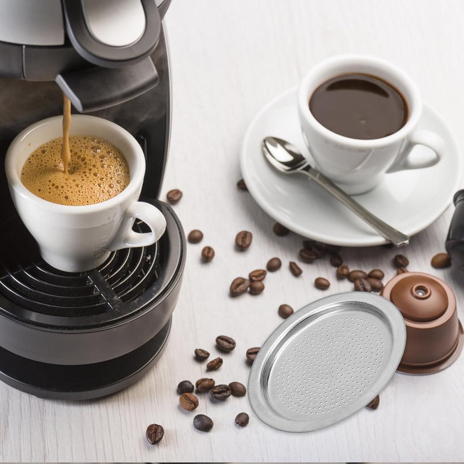 GETAJGHSD 10Pcs Silicone Sealing Gasket and Filter Set for 6-Cup 300Ml Espresso Coffee Maker, round Leak-Proof Silicone Spare Parts Compatible with Stovetop Brewing Machines