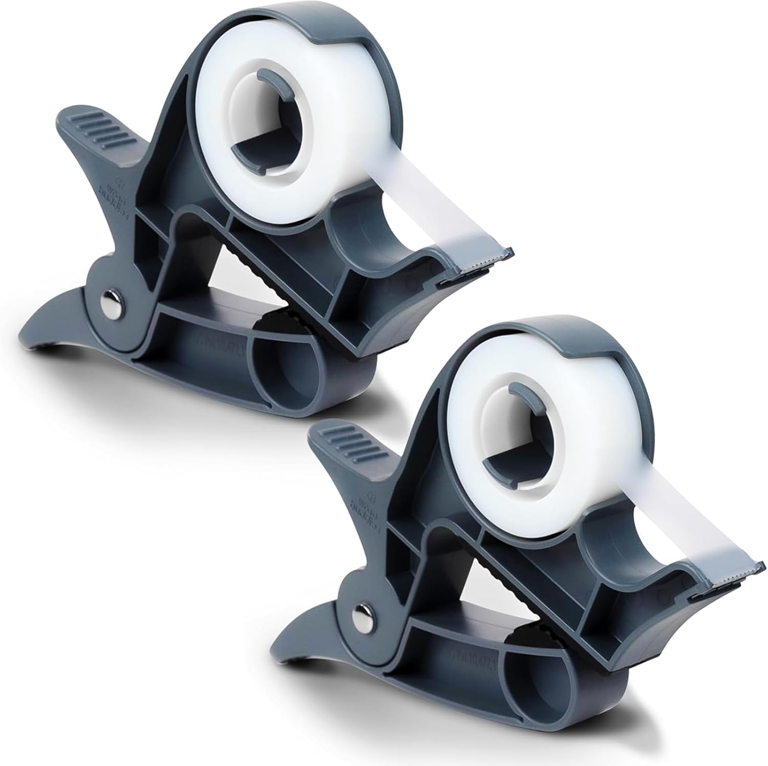 Tabletop Gift Wrapping Tool, 2 Clamps - Gift Wrap Clamp with Tape Dispenser for Easier Gift Wrapping This Holiday - Slate Grey image number 1