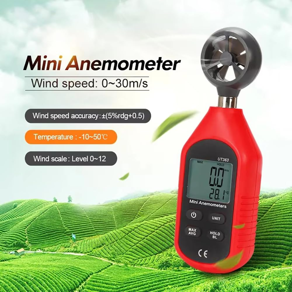 Histek UT363 Digital Anemometer Wind Speed Meter Professional Temperature Tester Air Flow Speed Wind Measurement