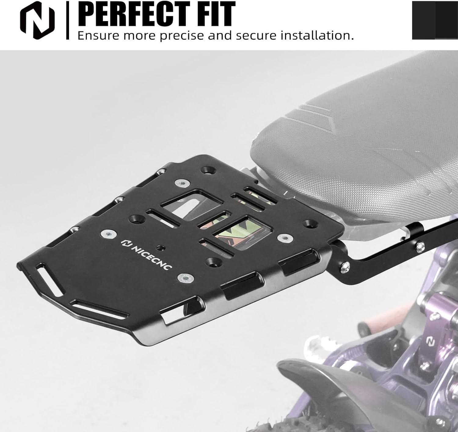 NICECNC Rear Luggage Rack Compatible with Surron Light Bee X/S/ L1E Tail Cargo Holder Compatible with Segway X160 X260 Capacity up to 5 Kg