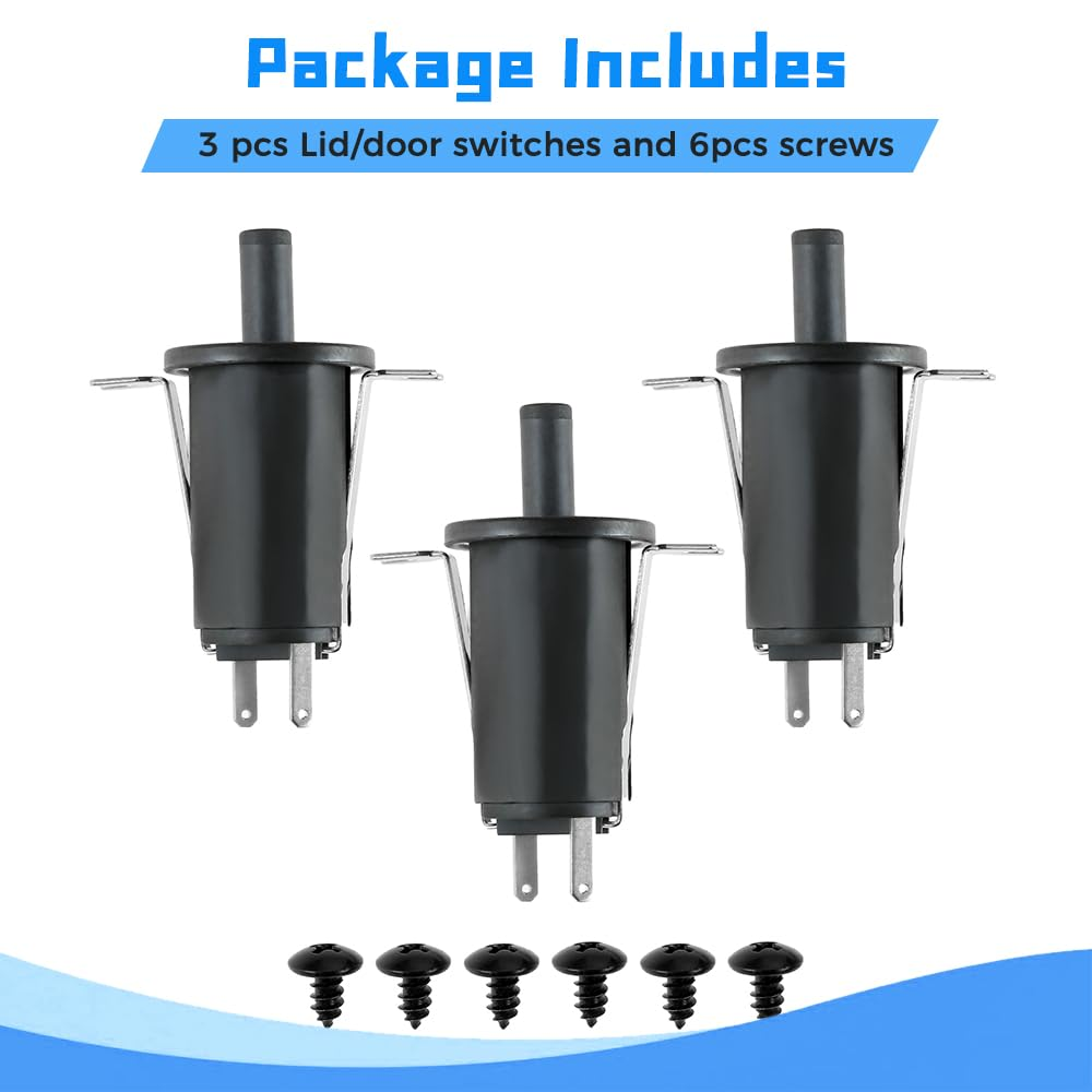 Dophee 3 PCS Hopper Lid/Door Switch Kit, Replacement Part for Masterbuilt Gravity Series 560/800/1050 XL and Digital Charcoal Grill and Smoker image number 1