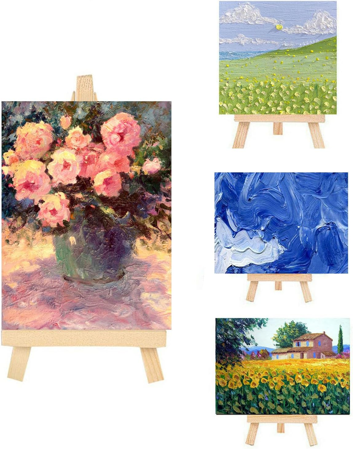 Yotsuba 10 Pieces 6 Inch (15.2X8.5Cm) Mini Wooden Easels - Versatile Table Card Stand & Display Holder image number 4