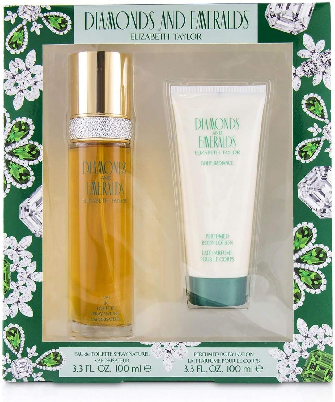 Elizabeth Taylor Diamond & Emerald Coffret: Eau De Toilette Spray 100Ml + Perfumed Body Lotion 100Ml 2Pcs