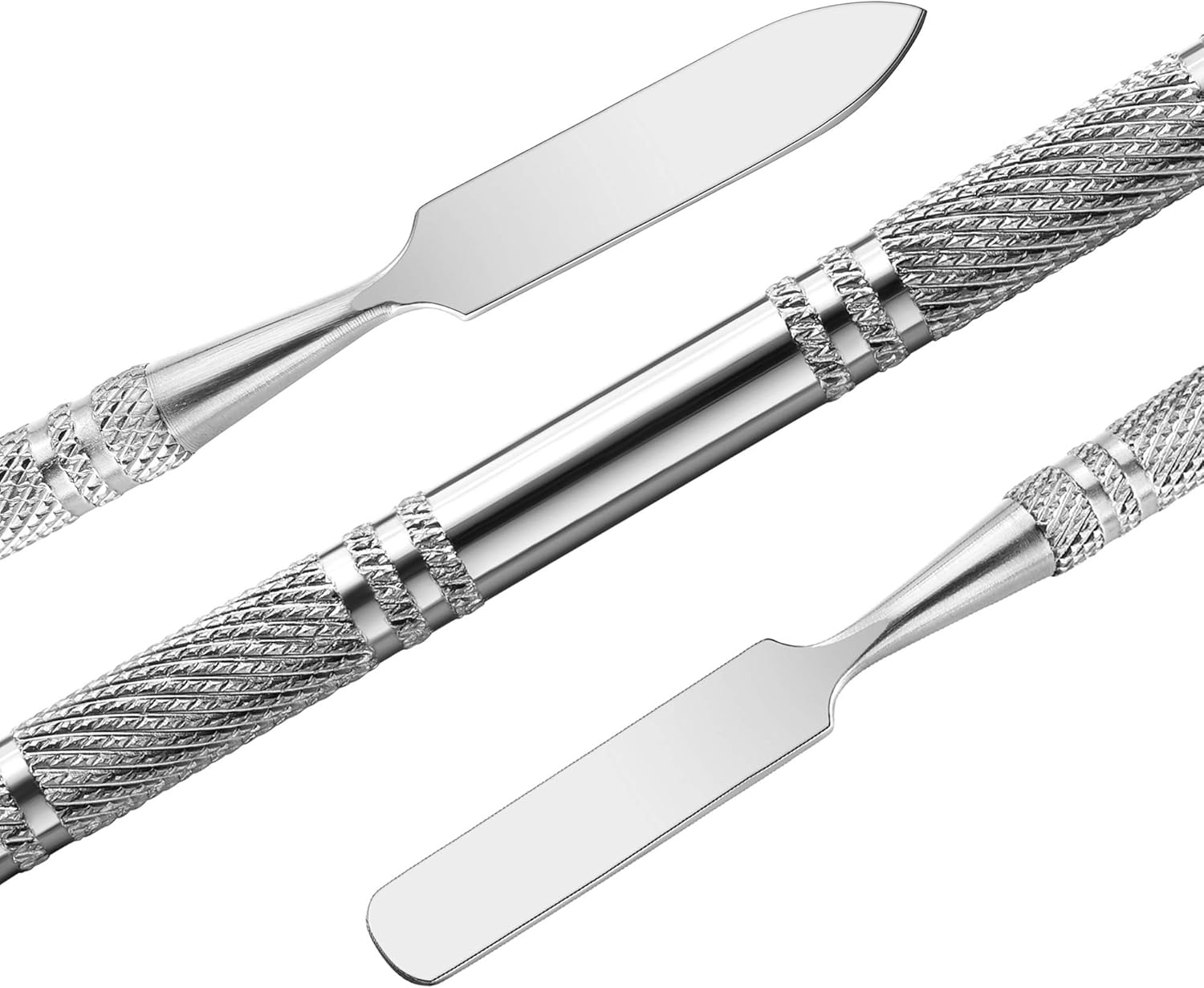 5Pcs Makeup Spatula Tool Metal Set Professional Beauty Stainless Steel Cosmetics Mixer Long Metal Spatula Depotting Mixing Tool (#2) image number 6